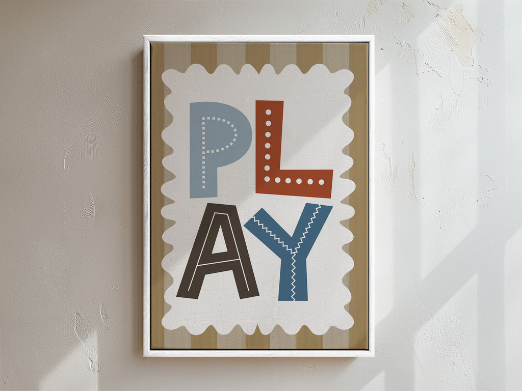 Play Framed Canvas