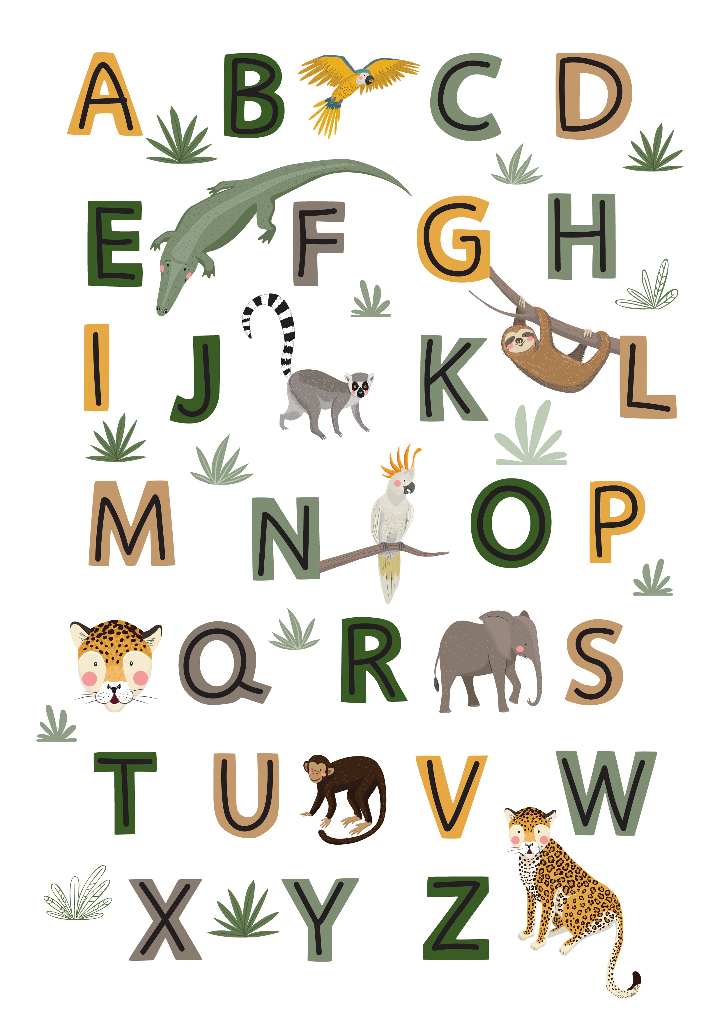 Animal Alphabet Print