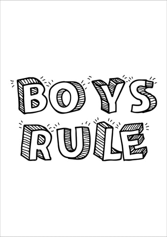 Boys Rule Poster