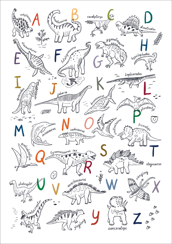 Dino Alphabet Print
