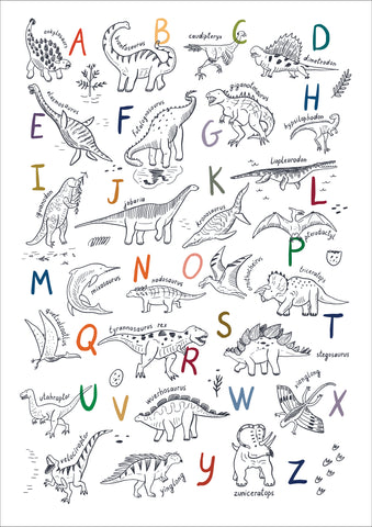 Dino Alphabet Print