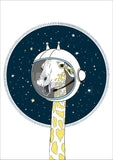 Space Giraffe Print