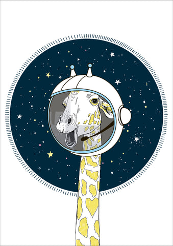 Space Giraffe Print