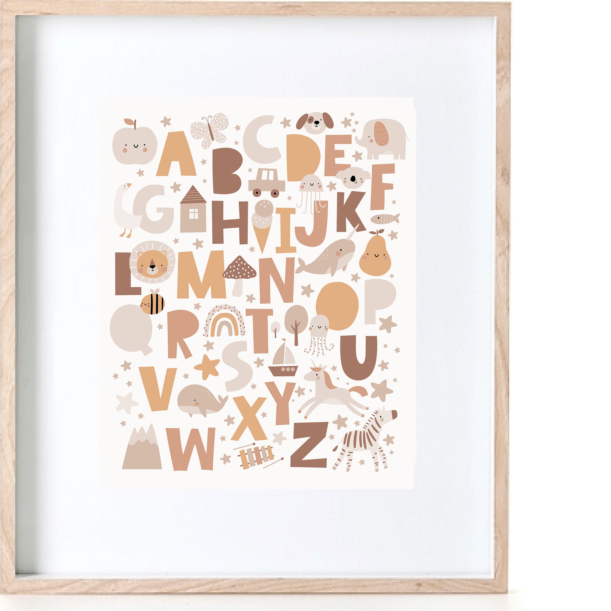 Neutral Alphabet Print