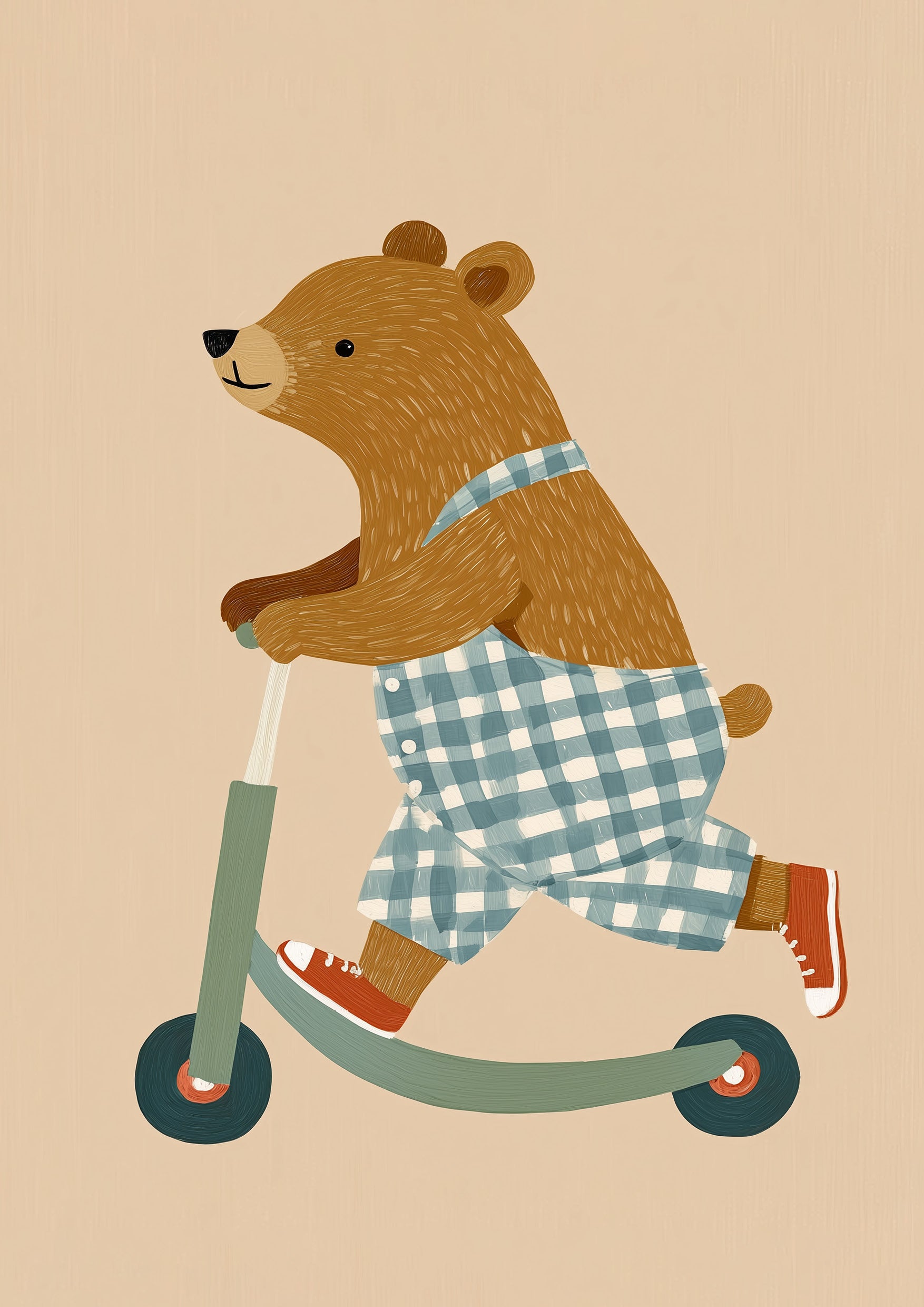 Scooter Bear Print