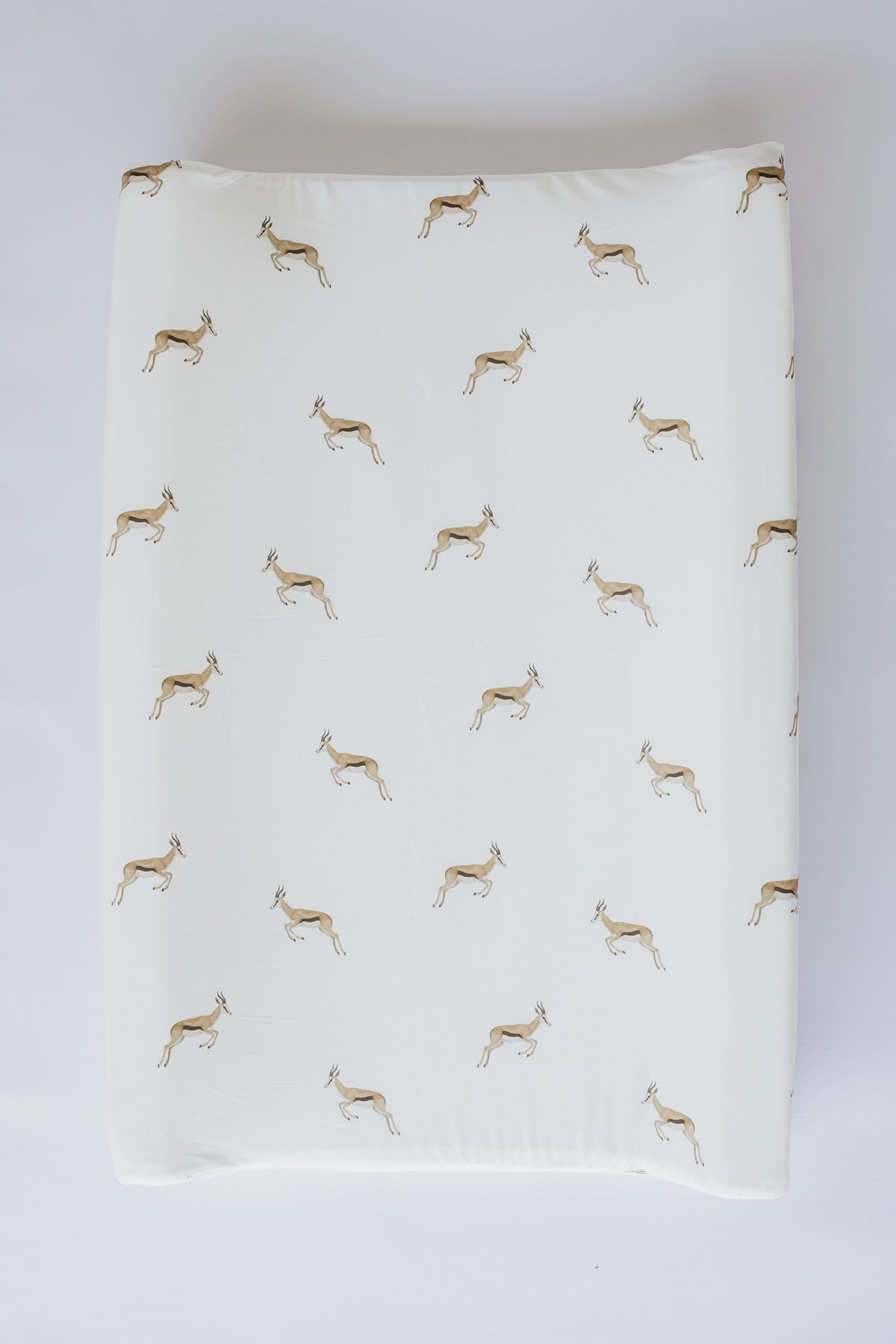 Watercolour Springbok 100% Cotton Changing Mat Cover