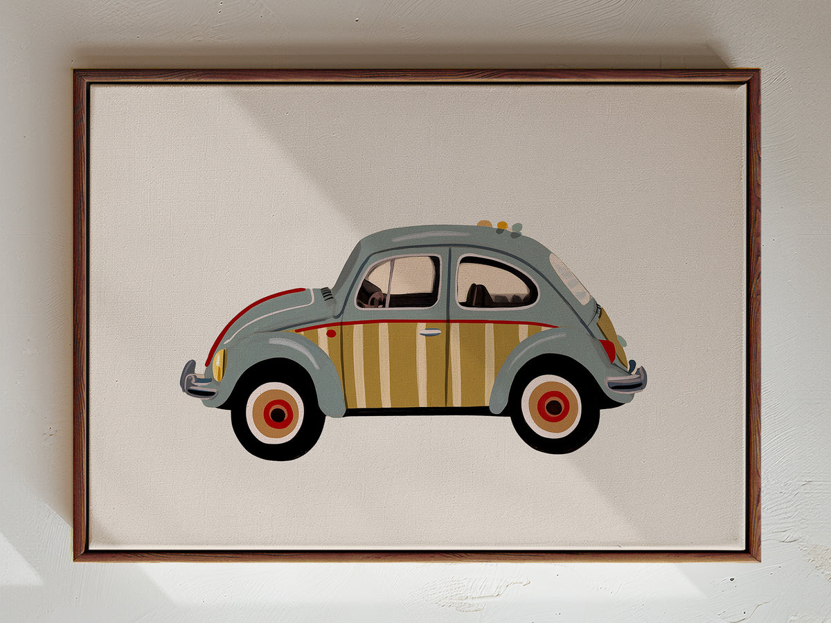 Punch Buggy Framed Canvas