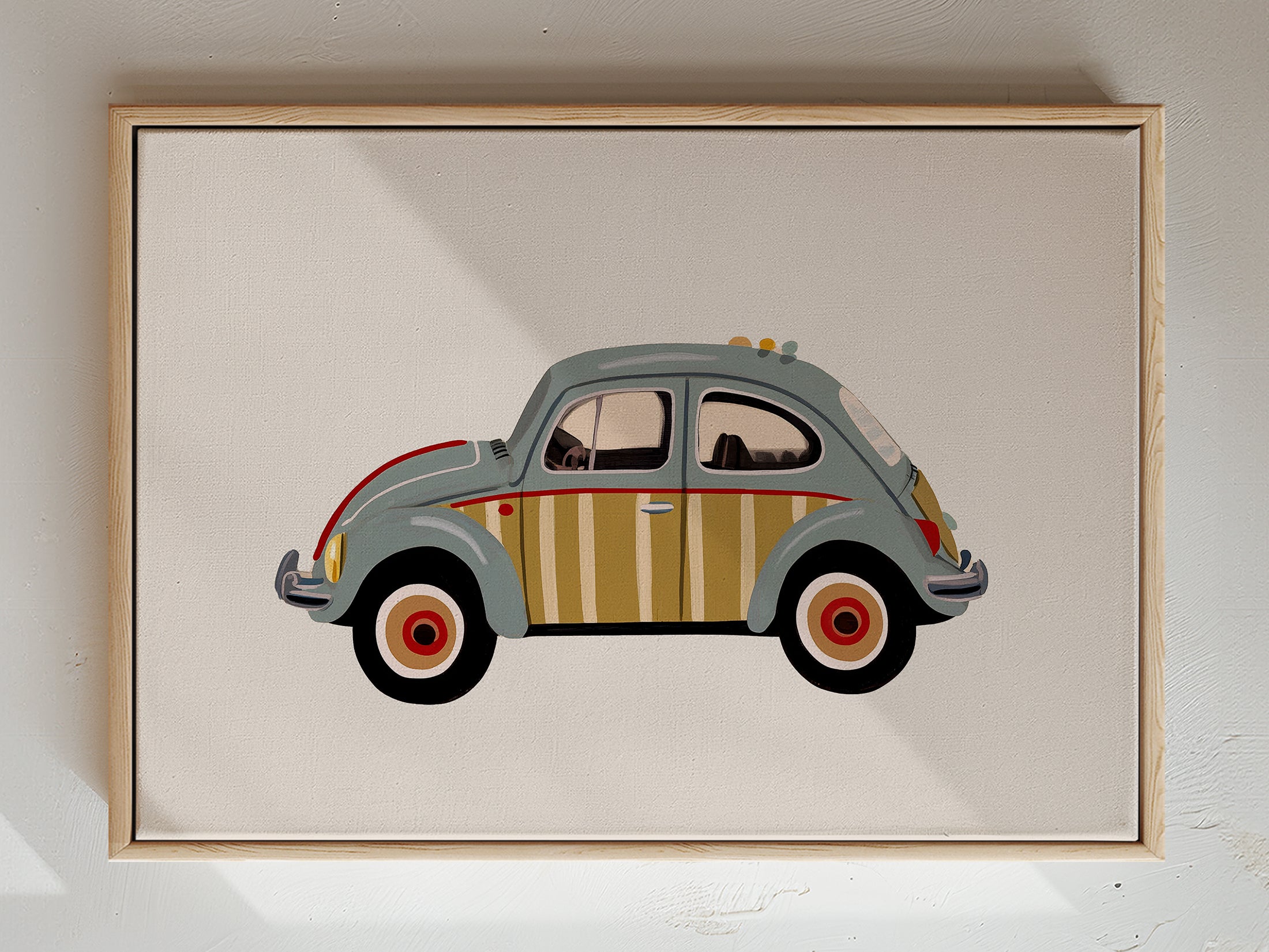 Punch Buggy Framed Canvas