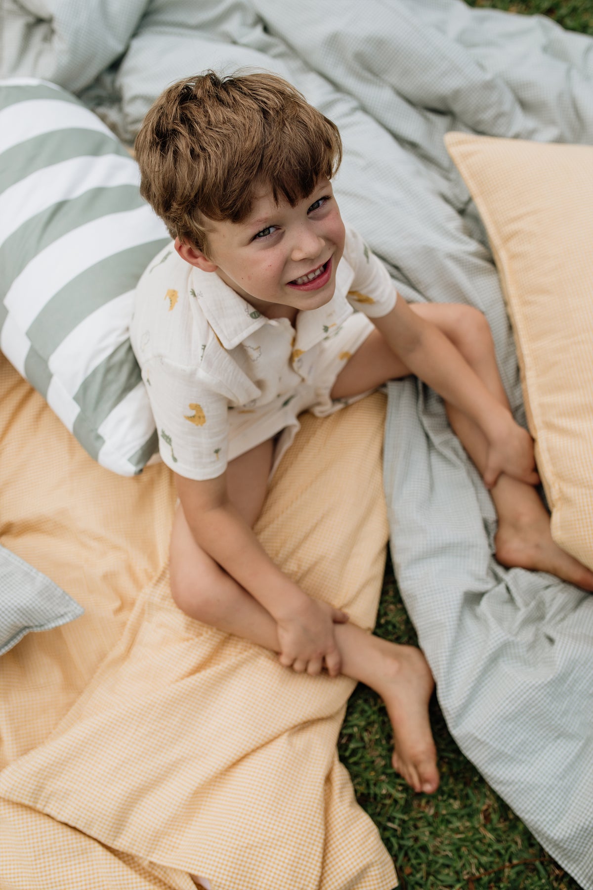 Dino Muslin Short Sleeve Pj Set