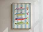 Sardines Framed Canvas
