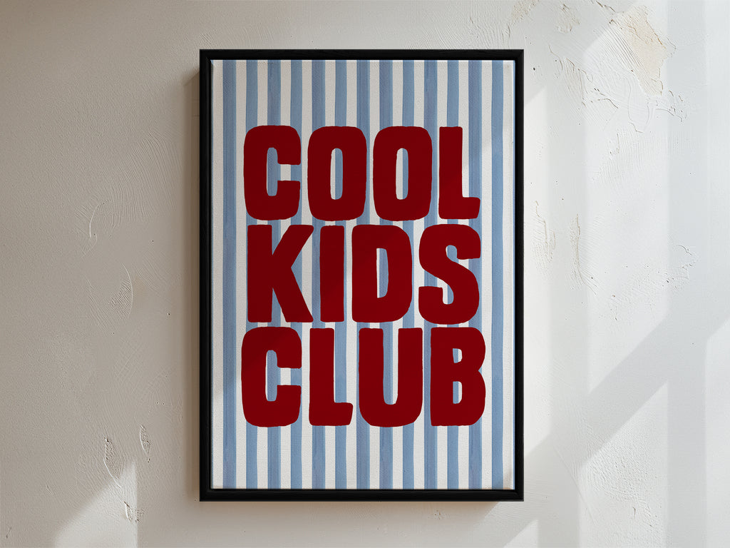 Cool Kids Club Framed Canvas
