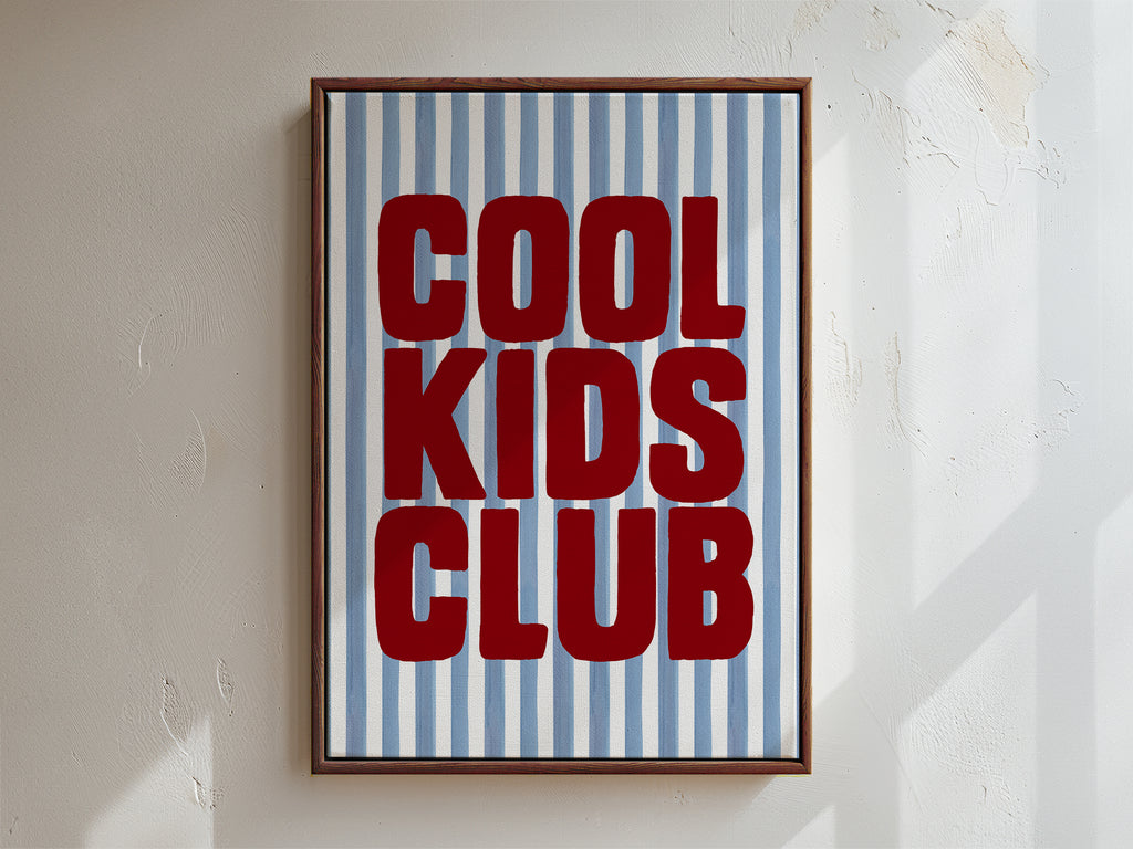 Cool Kids Club Framed Canvas