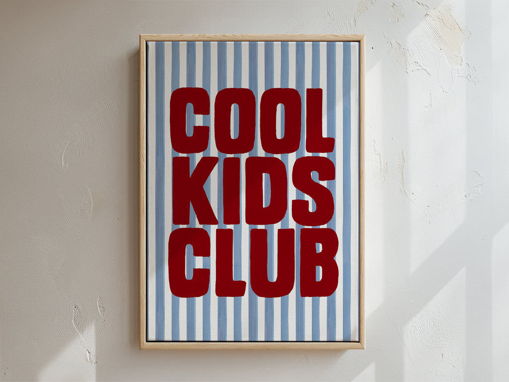Cool Kids Club Framed Canvas