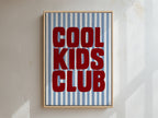 Cool Kids Club Framed Canvas