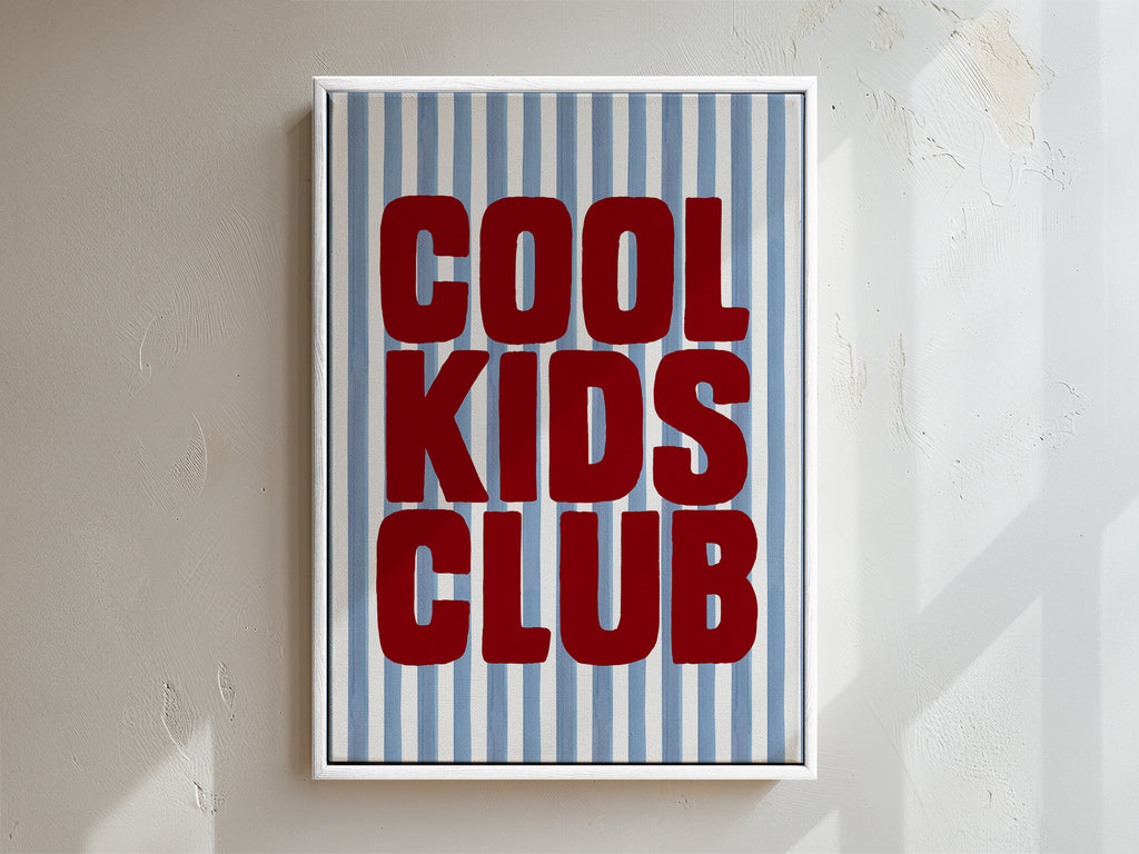 Cool Kids Club Framed Canvas
