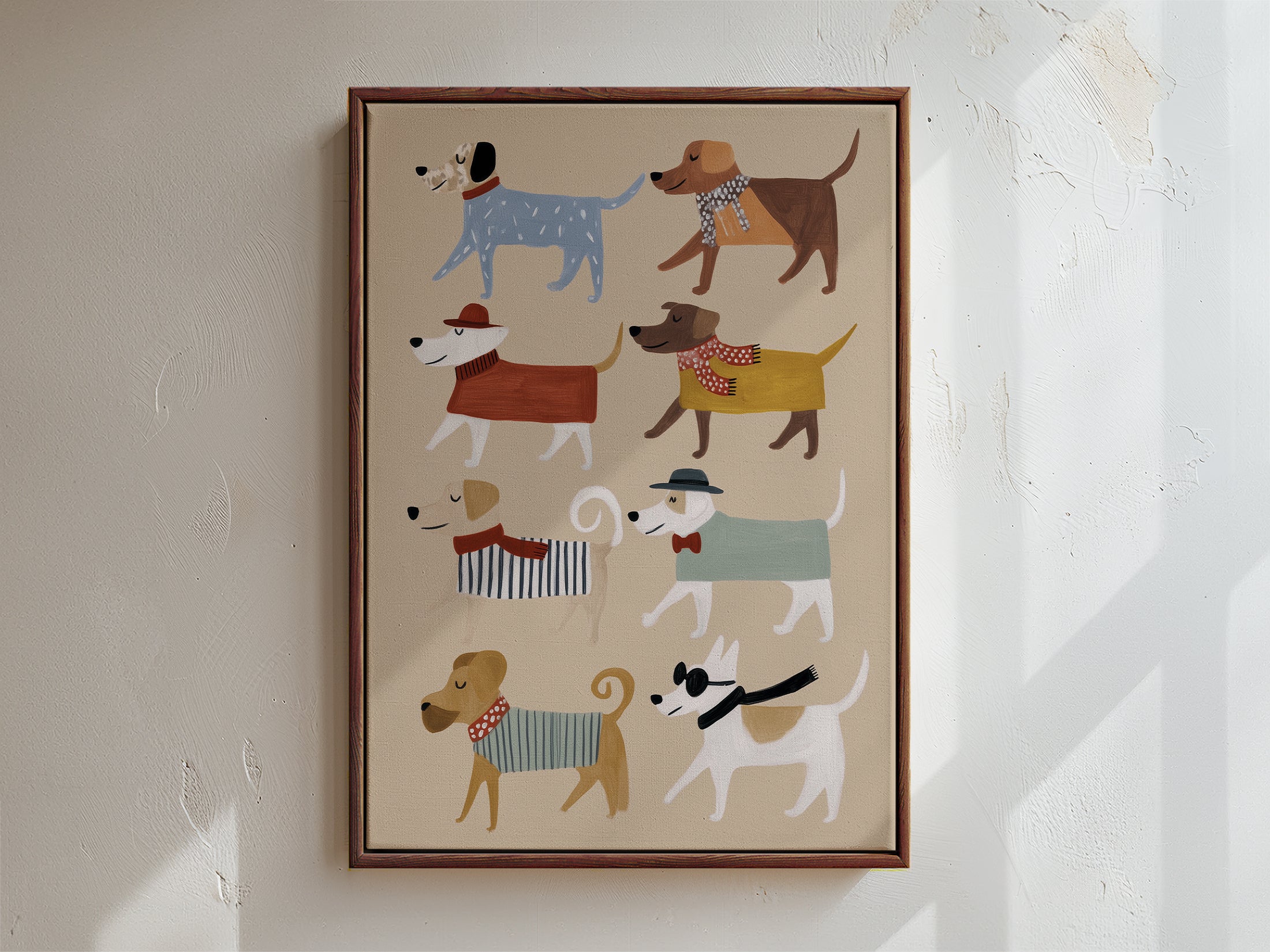 Walkies Framed Canvas