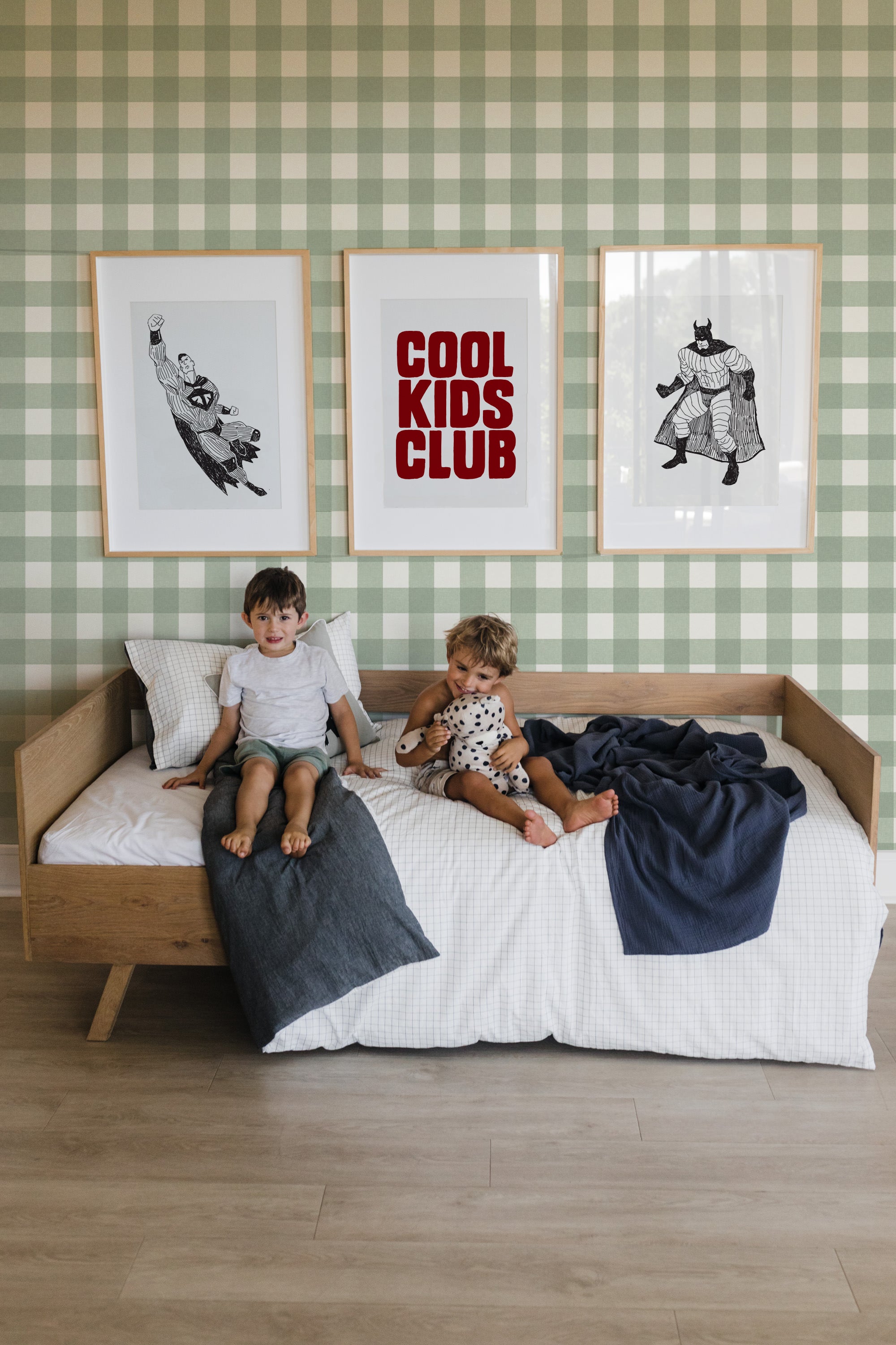 Sage Gingham Wallpaper
