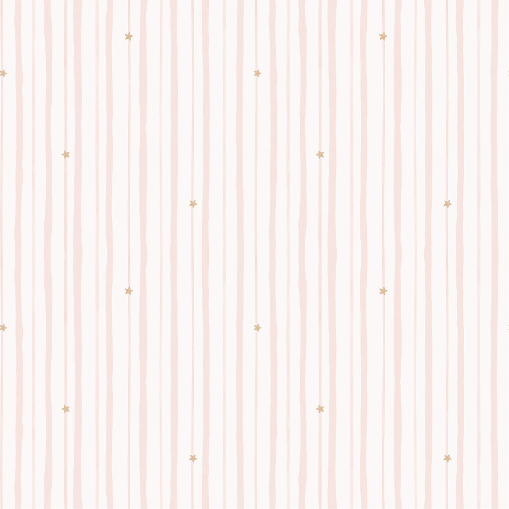 Blush Stripe & Star Wallpaper