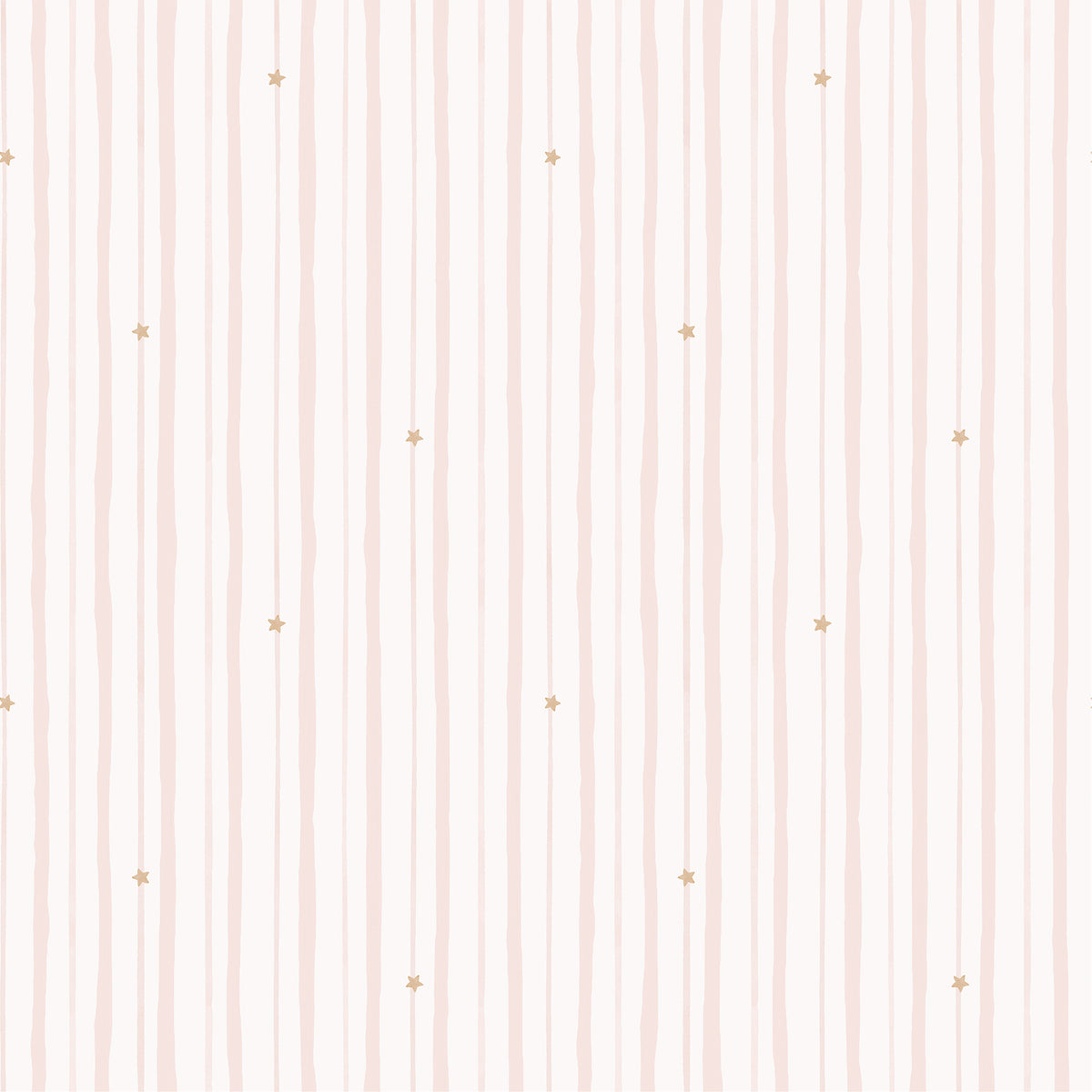 Blush Stripe & Star Wallpaper