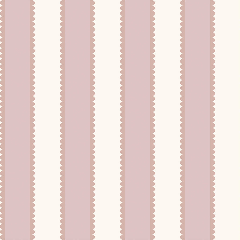 Pink Scalloped Wallpaper