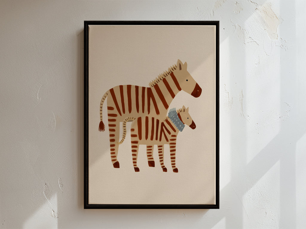Zebra Framed Canvas