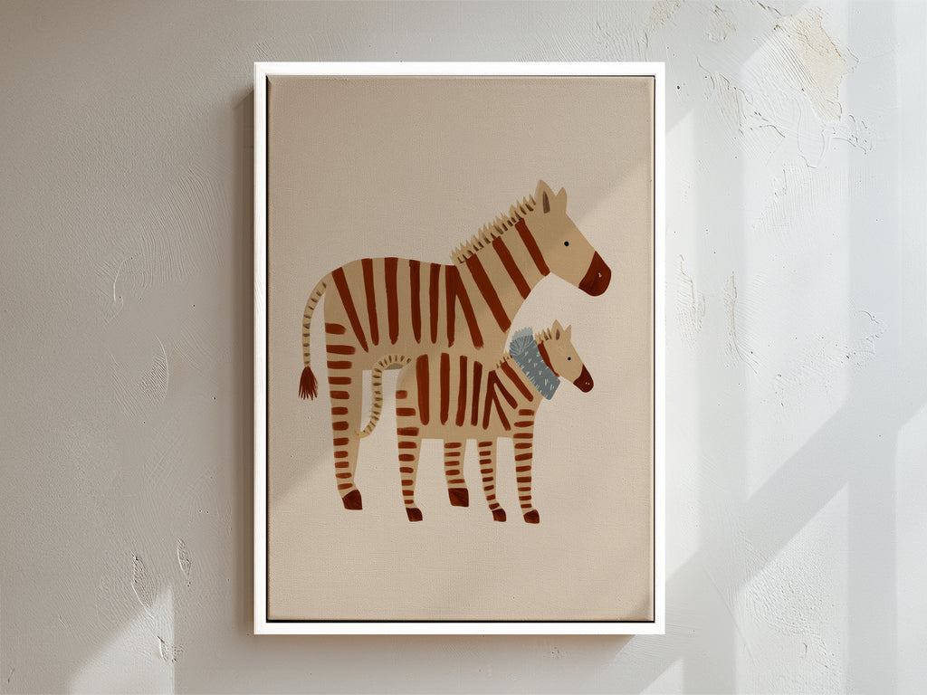 Zebra Framed Canvas