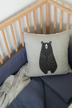 Airforce Blue Muslin Cot Bumper Cover