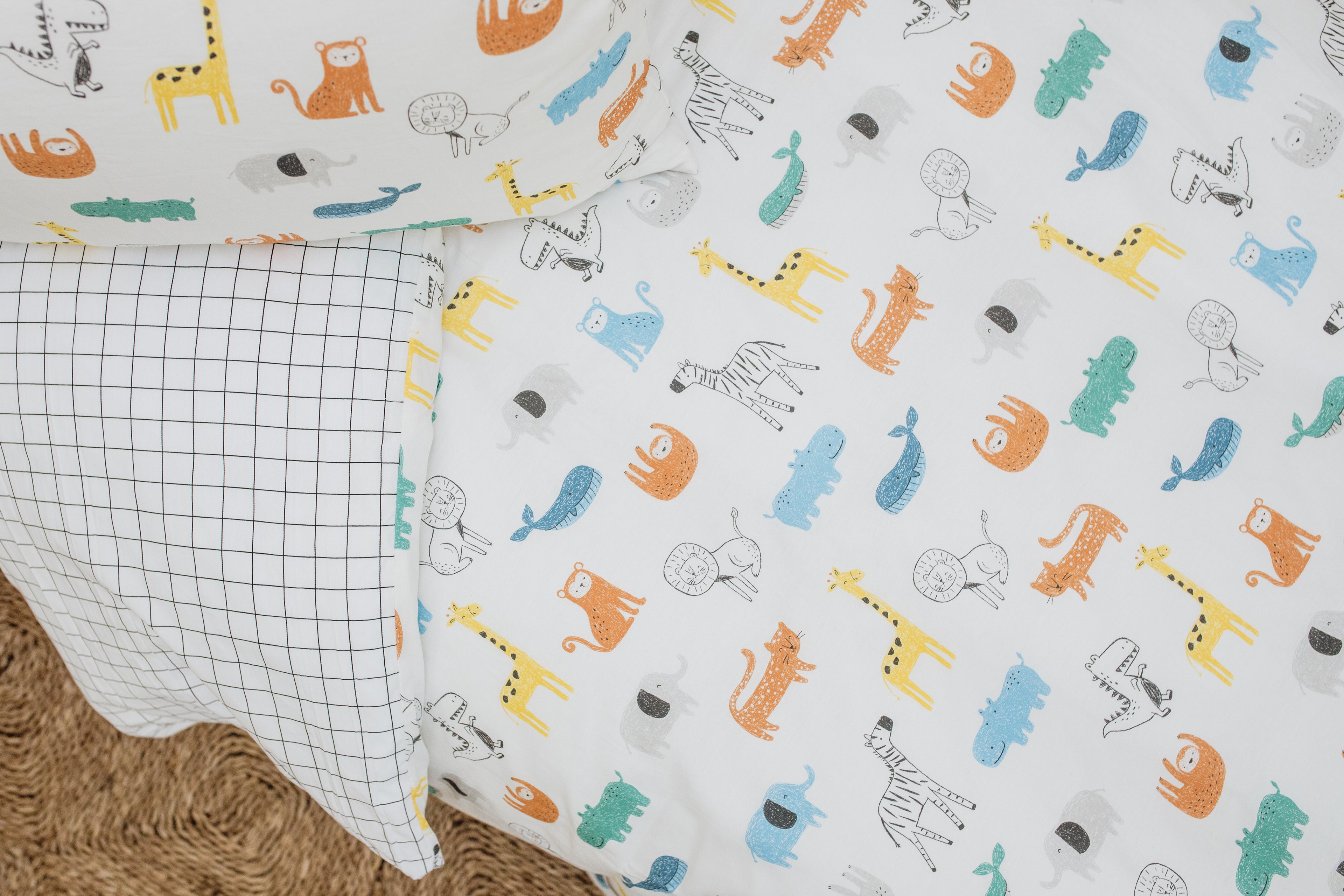 Dino Safari and Grid Duvet