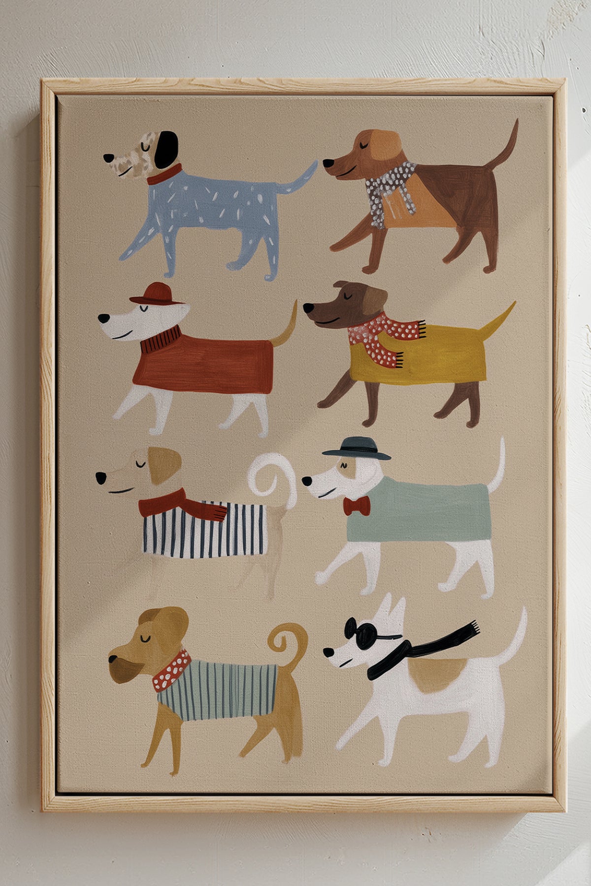 Walkies Framed Canvas