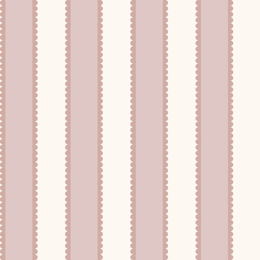 Pink Scalloped Wallpaper