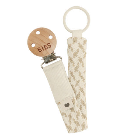 BIBS Pacifier Clip- Vanilla/Ivory