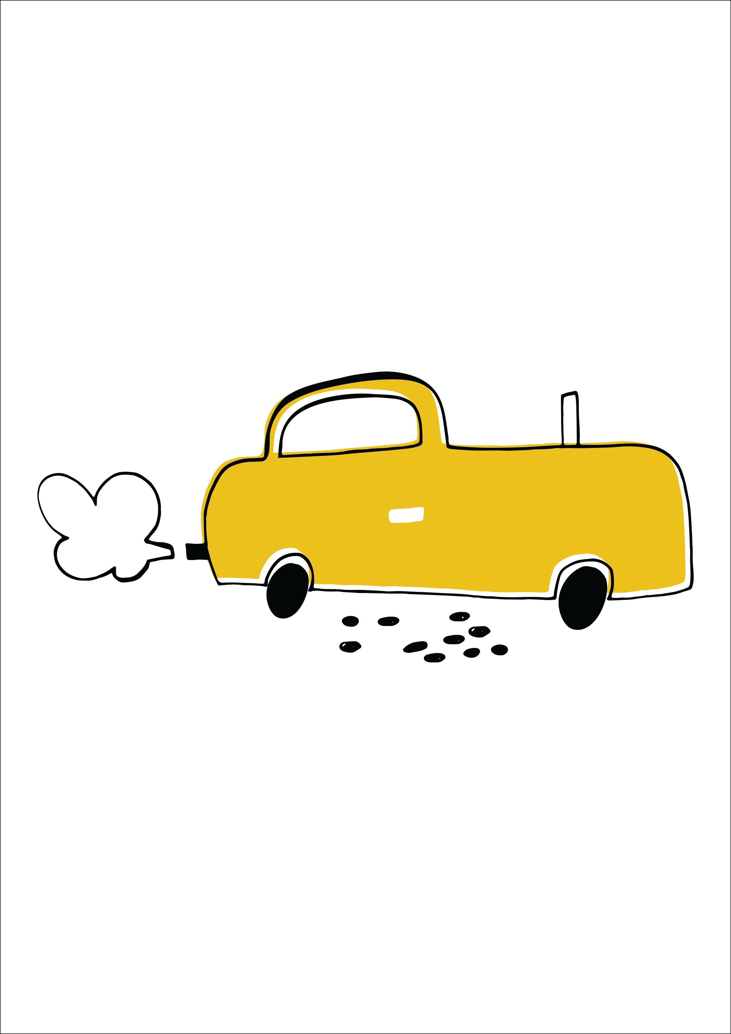Yellow Taxi Print