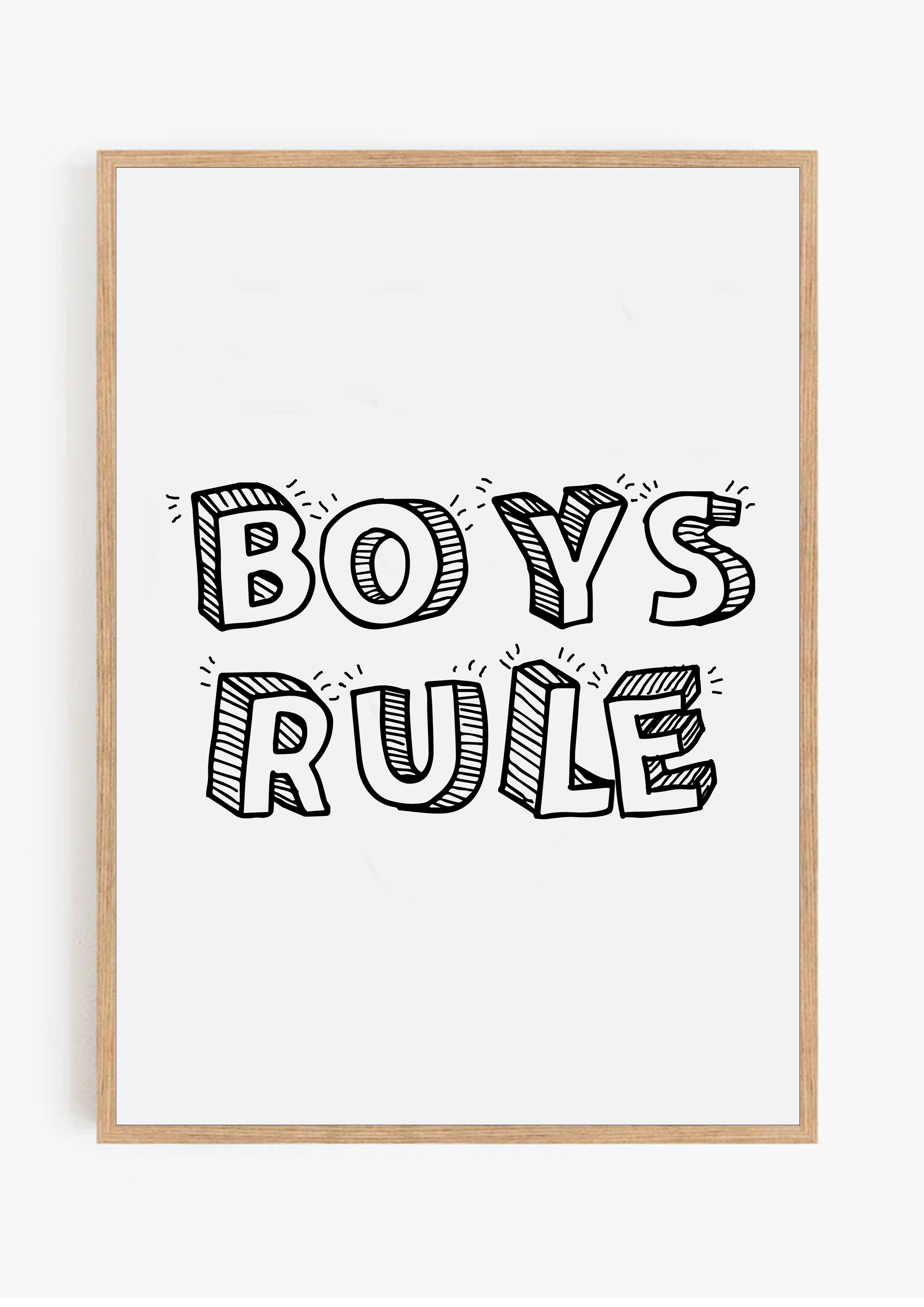 Boys Rule Poster