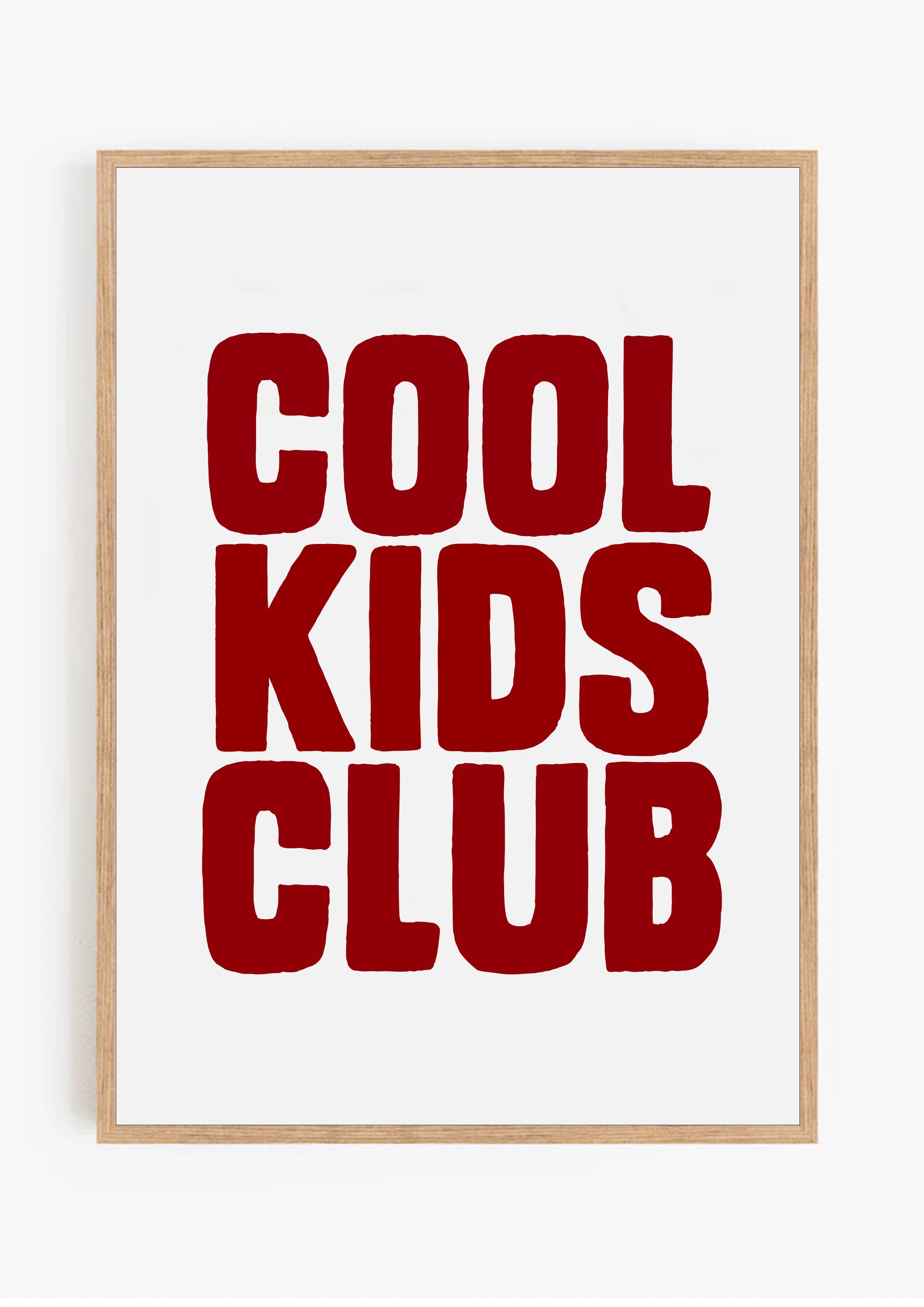 Cool Kids Club Plain Print