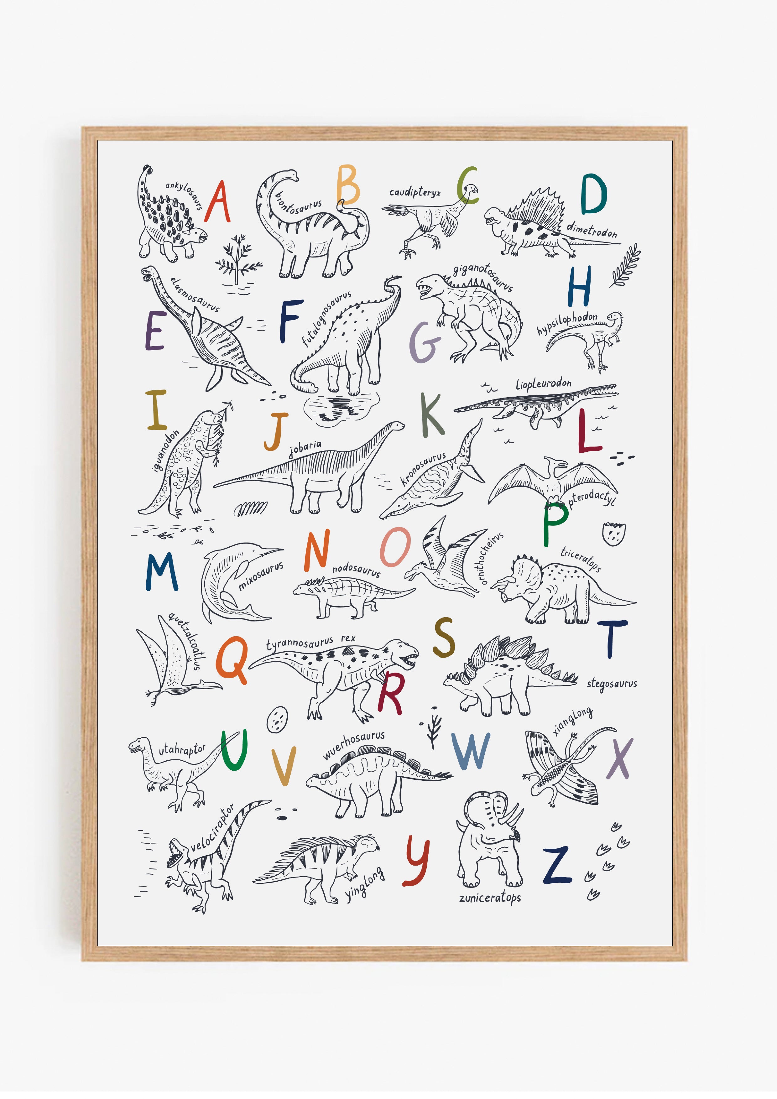 Dino Alphabet Print