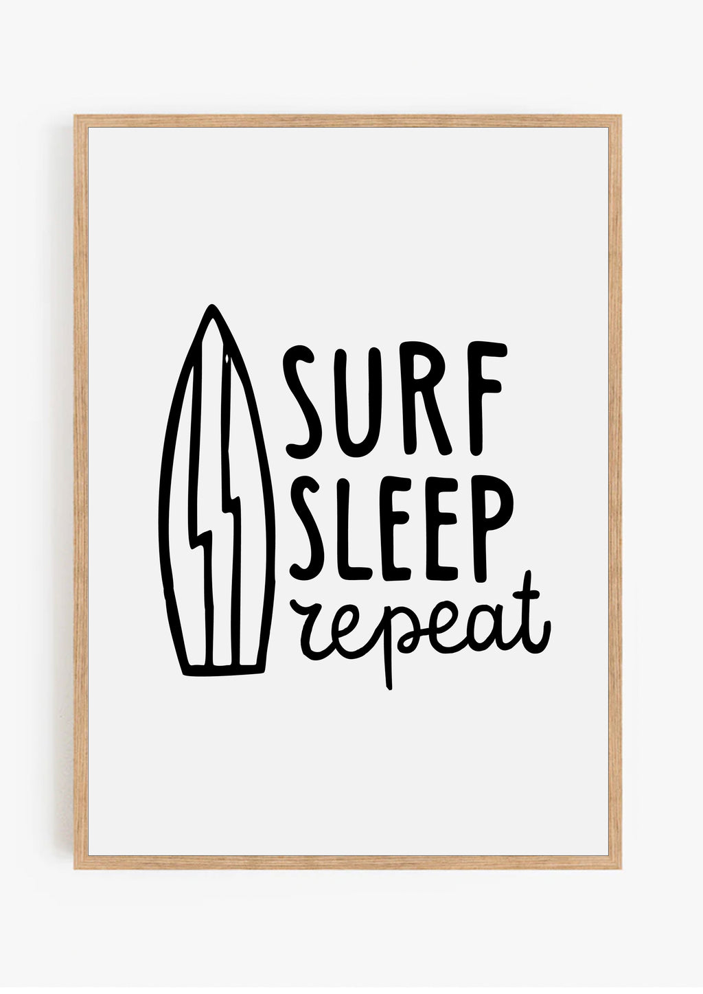 Surf Sleep Repeat Print