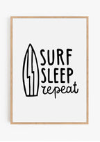 Surf Sleep Repeat Print