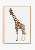Giraffe Watercolour Poster