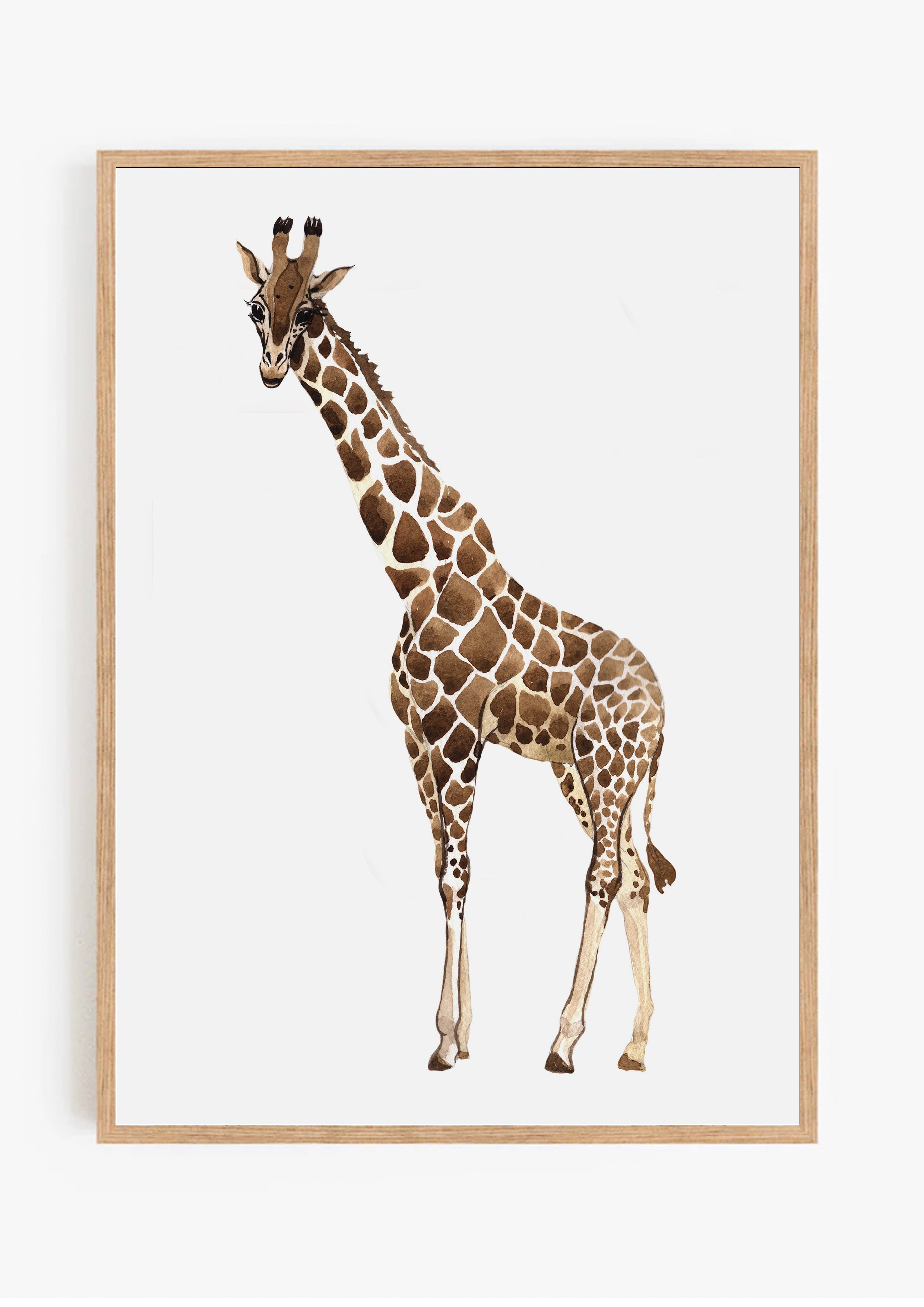 Giraffe Watercolour Poster