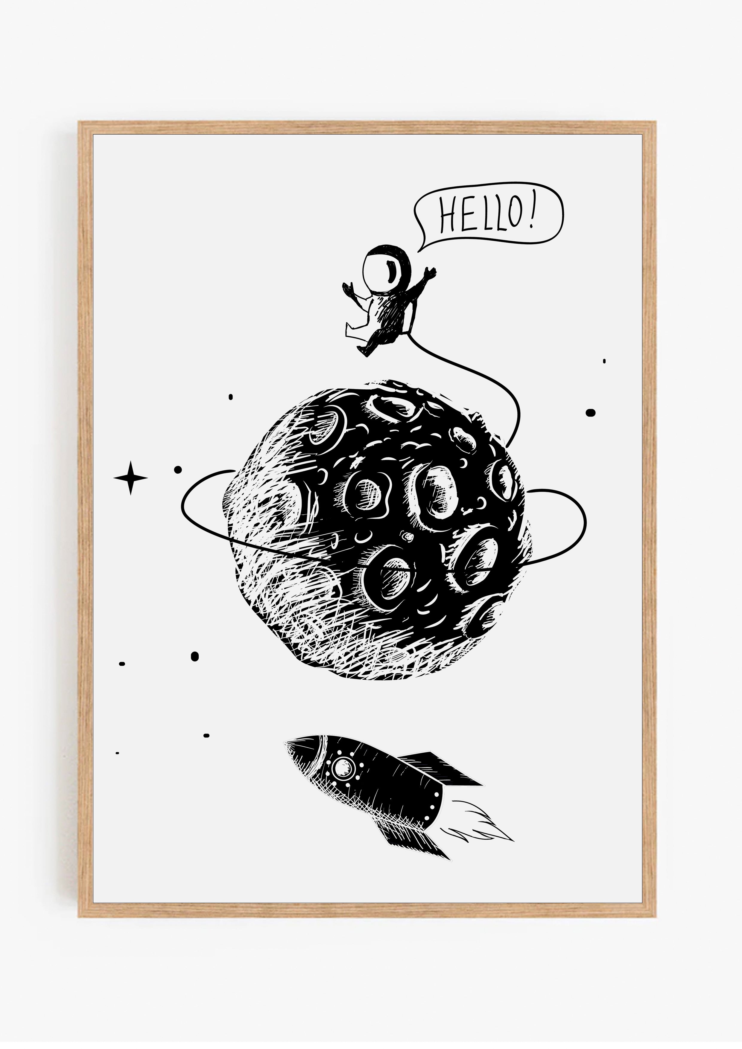 Man On the Moon Print