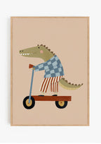 Scooter Croc Print