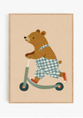 Scooter Bear Print