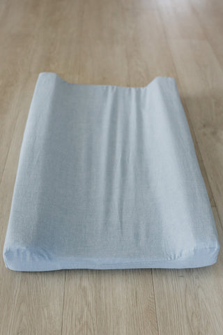 Blue Washed Cotton Changing Mat Cover