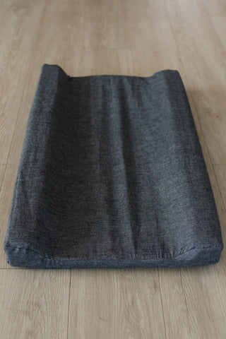 Charcoal Washed Cotton Changing Mat Cover