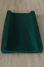 Forest Green Muslin Changing Mat Cover