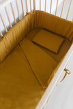 Butterscotch Muslin Cot Bumper Cover