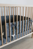Charcoal Washed Cotton Cot Bumper Cover