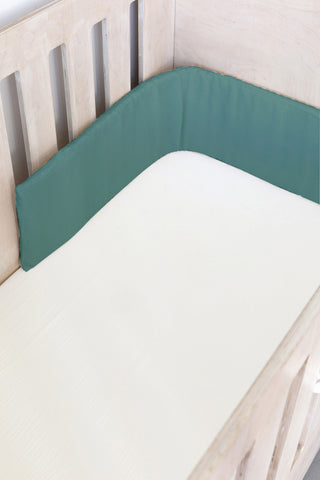 Sea Green Muslin Cot Bumper Cover