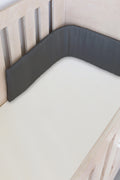 Blue Grey Muslin Cot Bumper