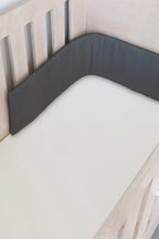 Blue Grey Muslin Cot Bumper